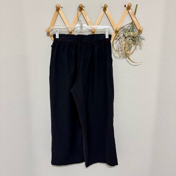 Lululemon Noir Crop Black Trouser Flowy Business Office Pant Size 4 - Picture 5 of 10